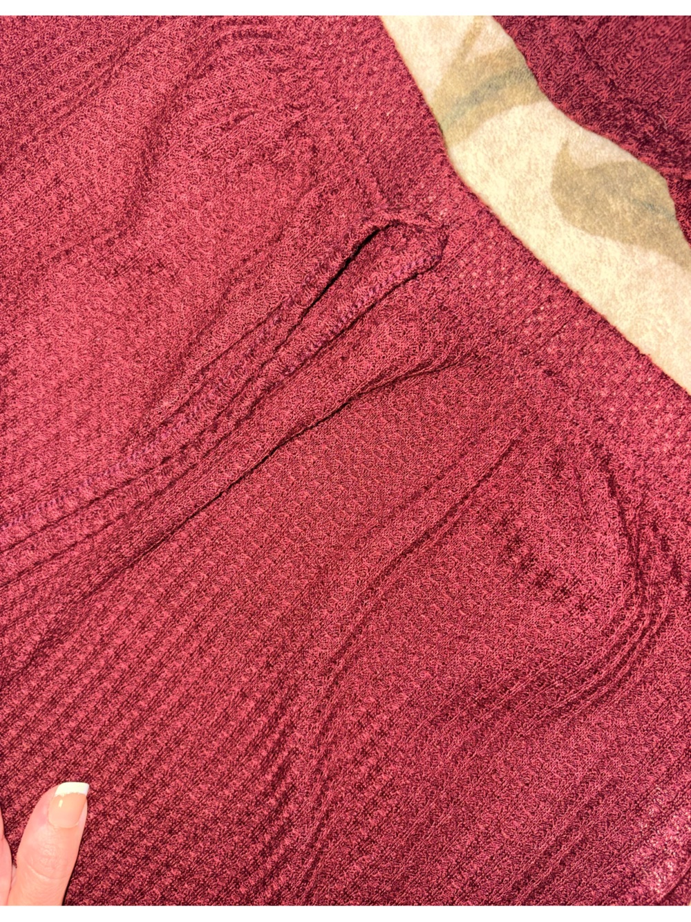 Burgundy Ribbed Two-Piece Set - Picture 2 of 2